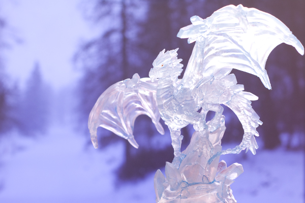 dragon glace cristal miniature